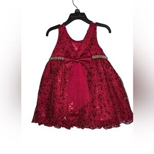 American Princess Red Sparkling Sequin Christmas Dress 24 Months New with Tags